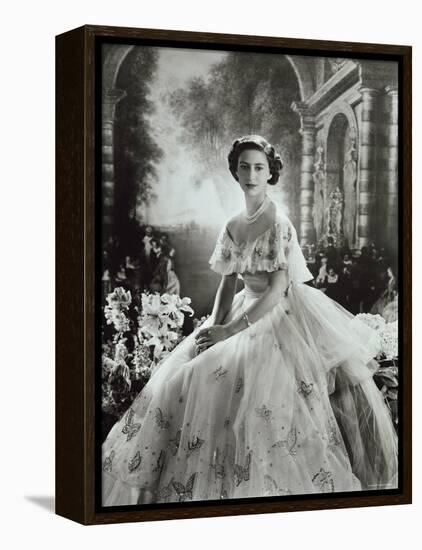 Portrait of Princess Margaret in Ballgown, Countess of Snowdon, 21 August 1930 - 9 February 2002-Cecil Beaton-Framed Premier Image Canvas