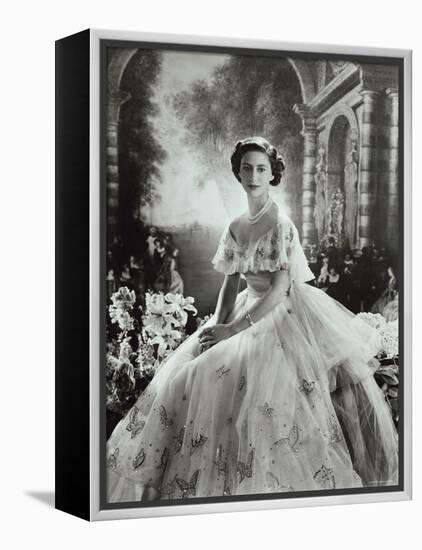 Portrait of Princess Margaret in Ballgown, Countess of Snowdon, 21 August 1930 - 9 February 2002-Cecil Beaton-Framed Premier Image Canvas