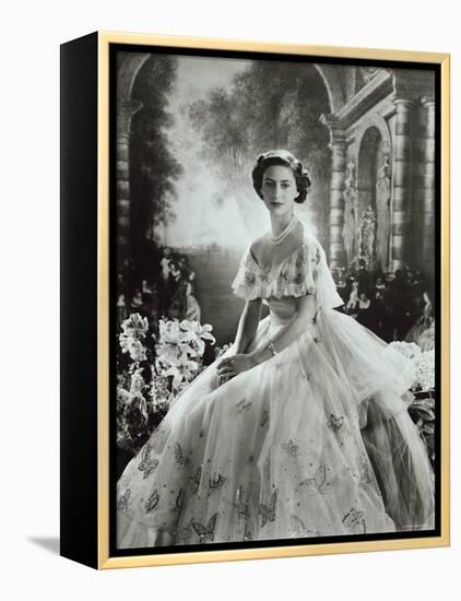 Portrait of Princess Margaret in Ballgown, Countess of Snowdon, 21 August 1930 - 9 February 2002-Cecil Beaton-Framed Premier Image Canvas