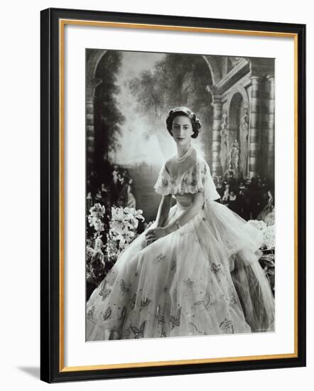 Portrait of Princess Margaret in Ballgown, Countess of Snowdon, 21 August 1930 - 9 February 2002-Cecil Beaton-Framed Photographic Print