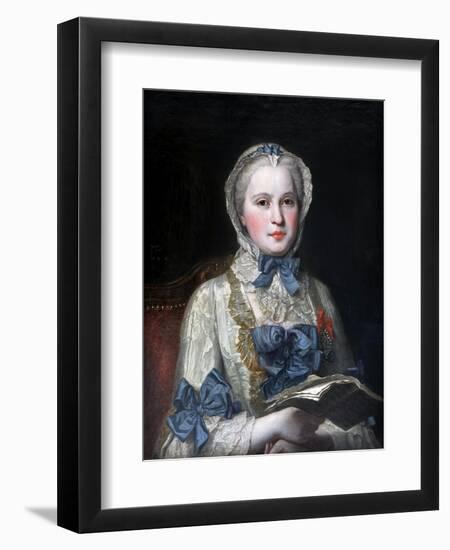 Portrait of Princess Maria Josepha of Saxony-Maurice Quentin de La Tour-Framed Giclee Print