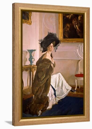 Portrait of Princess Olga Orlova-Valentin Alexandrovich Serov-Framed Premier Image Canvas