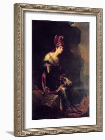 Portrait of Princess Zinaida Alexandrovna Volkonskaya (1792-186) in the Habit of Tancred-Fyodor Antonovich Bruni-Framed Giclee Print