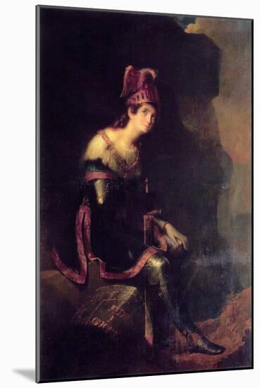 Portrait of Princess Zinaida Alexandrovna Volkonskaya (1792-186) in the Habit of Tancred-Fyodor Antonovich Bruni-Mounted Giclee Print