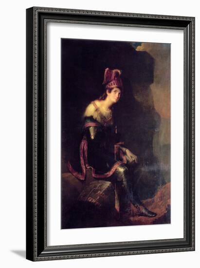 Portrait of Princess Zinaida Alexandrovna Volkonskaya (1792-186) in the Habit of Tancred-Fyodor Antonovich Bruni-Framed Giclee Print