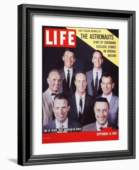 Portrait of Project Mercury Astronauts, September 14, 1959-Ralph Morse-Framed Photographic Print