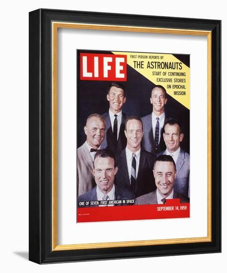 Portrait of Project Mercury Astronauts, September 14, 1959-Ralph Morse-Framed Photographic Print