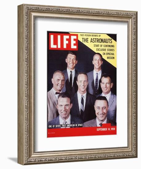 Portrait of Project Mercury Astronauts, September 14, 1959-Ralph Morse-Framed Photographic Print