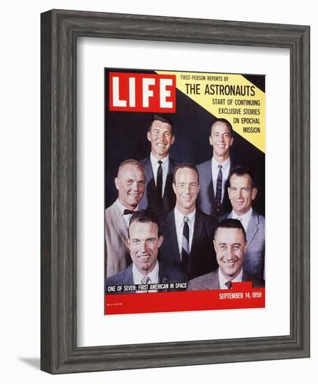 Portrait of Project Mercury Astronauts, September 14, 1959-Ralph Morse-Framed Photographic Print