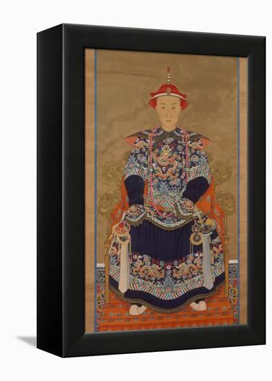 Portrait of Qianlong Emperor As a Young Man, Hanging Scroll-Chinese School-Framed Premier Image Canvas