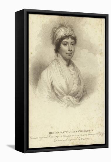 Portrait of Queen Charlotte-Sir William Beechey-Framed Premier Image Canvas