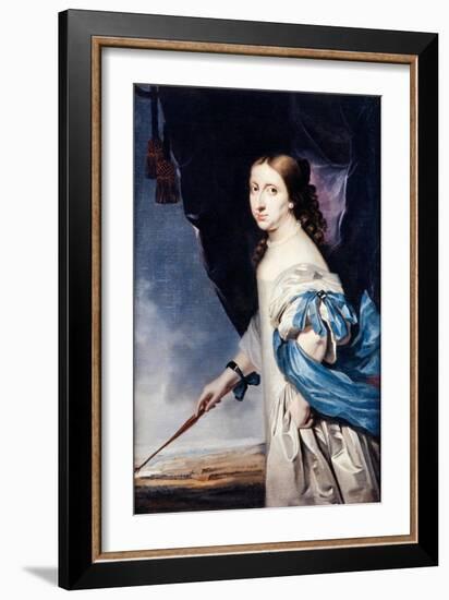 Portrait of Queen Christina of Sweden, 1661-Abraham Wuchters-Framed Giclee Print