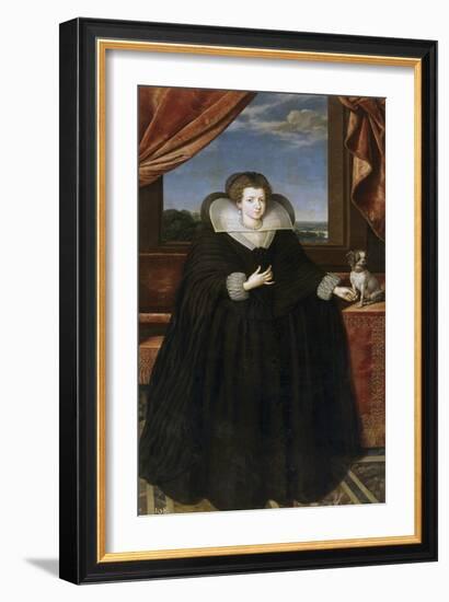 Portrait of Queen Elisabeth of France (1602-164), Queen Consort of Spain-Frans Francken the Younger-Framed Giclee Print