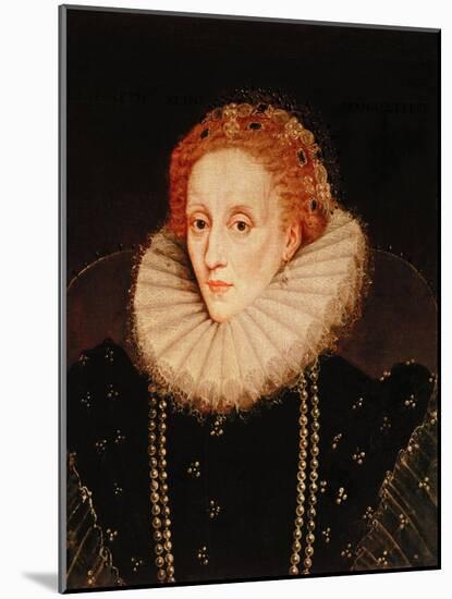 Portrait of Queen Elizabeth I (1533-1603)-Marcus Gheeraerts-Mounted Giclee Print