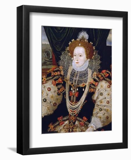 Portrait of Queen Elizabeth I of England (The Armada Portrait)-null-Framed Giclee Print