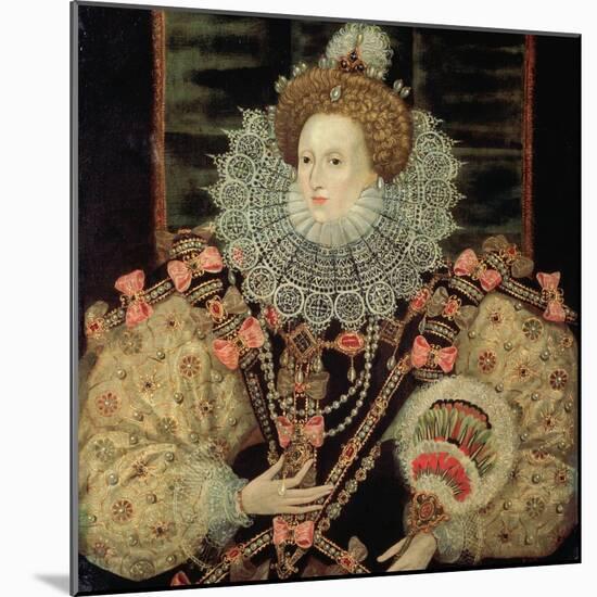Portrait of Queen Elizabeth I - the Armada Portrait-George Gower-Mounted Giclee Print