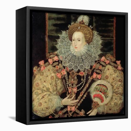 Portrait of Queen Elizabeth I - the Armada Portrait-George Gower-Framed Premier Image Canvas