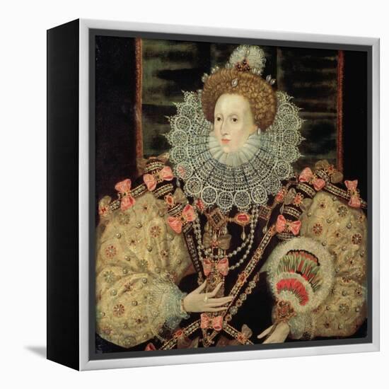 Portrait of Queen Elizabeth I - the Armada Portrait-George Gower-Framed Premier Image Canvas