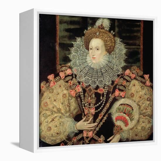 Portrait of Queen Elizabeth I - the Armada Portrait-George Gower-Framed Premier Image Canvas