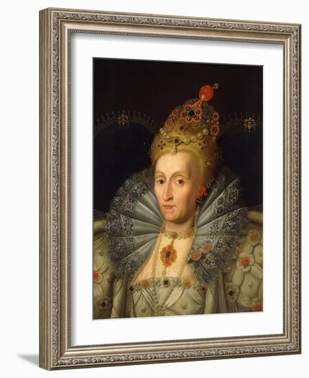 Portrait of Queen Elizabeth I-Marcus Gheeraerts-Framed Giclee Print