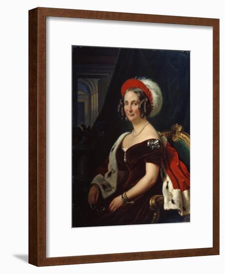 Portrait of Queen Frederica of Hanover, (1778-184), 19th Century-Franz Kruger-Framed Giclee Print