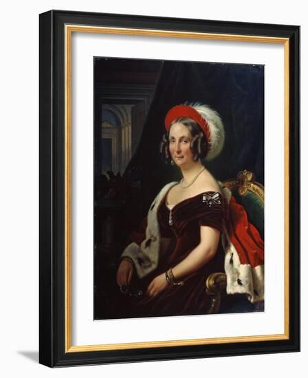 Portrait of Queen Frederica of Hanover, (1778-184), 19th Century-Franz Kruger-Framed Giclee Print