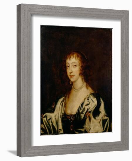 Portrait of Queen Henrietta Maria of France (1609-166), 1666-Sir Anthony Van Dyck-Framed Giclee Print