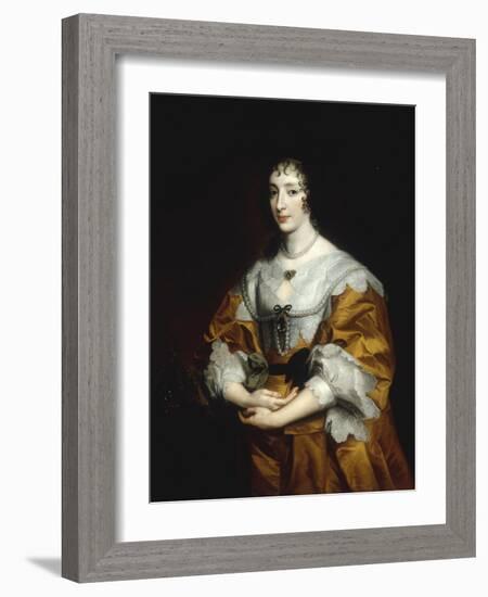 Portrait of Queen Henrietta Maria-Sir Anthony Van Dyck-Framed Giclee Print