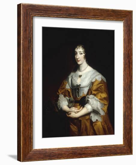 Portrait of Queen Henrietta Maria-Sir Anthony Van Dyck-Framed Giclee Print