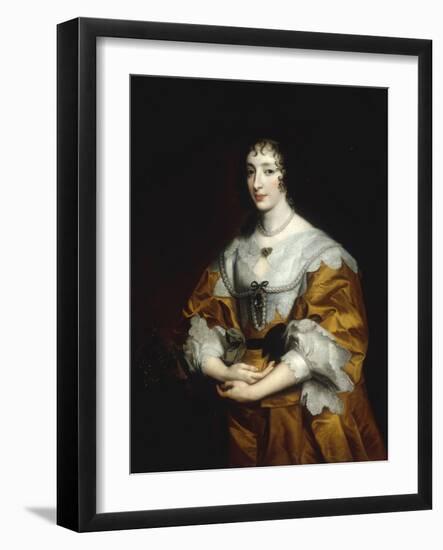 Portrait of Queen Henrietta Maria-Sir Anthony Van Dyck-Framed Giclee Print