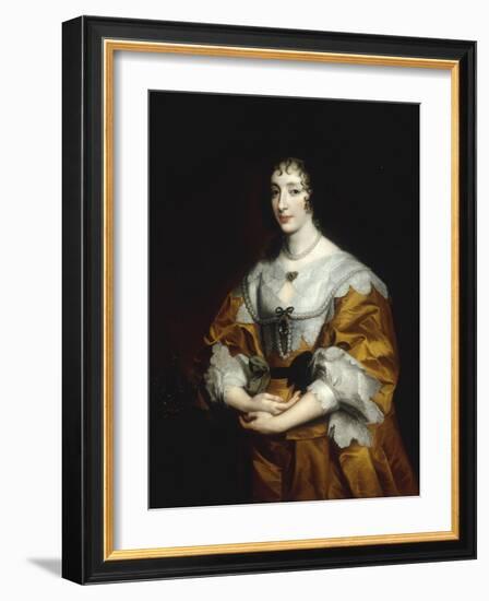 Portrait of Queen Henrietta Maria-Sir Anthony Van Dyck-Framed Giclee Print