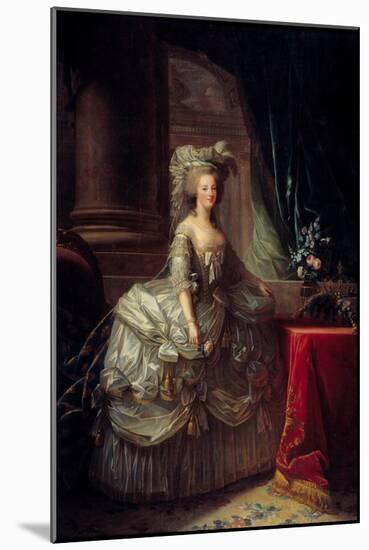 Portrait of Queen Marie Antoinette (1755-1793), 19Th Century (Oil on Canvas)-Elisabeth Louise Vigee-LeBrun-Mounted Giclee Print