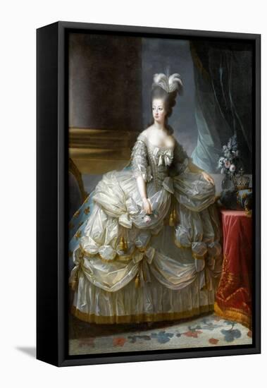 Portrait of Queen Marie Antoinette of France (1755-179)-Marie Louise Elisabeth Vigée-Lebrun-Framed Premier Image Canvas