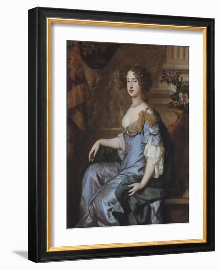 Portrait of Queen Mary II-Sir Peter Lely-Framed Giclee Print