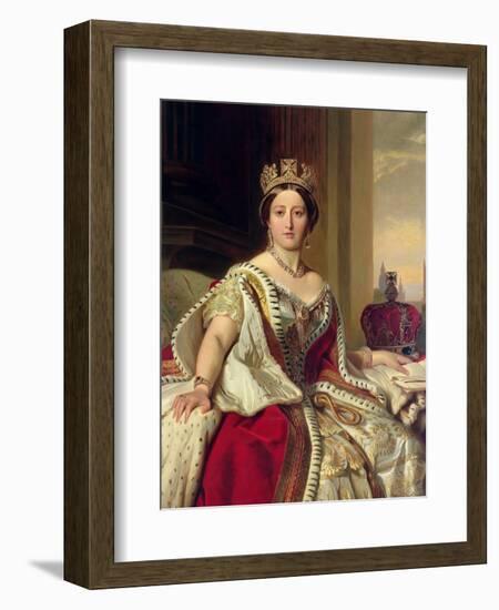 Portrait of Queen Victoria 1859-Franz Xaver Winterhalter-Framed Giclee Print