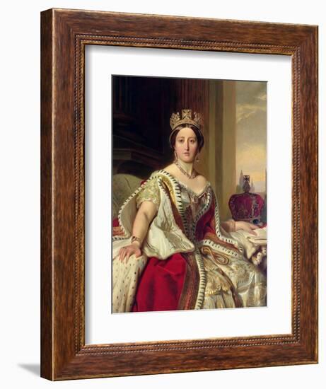 Portrait of Queen Victoria 1859-Franz Xaver Winterhalter-Framed Giclee Print