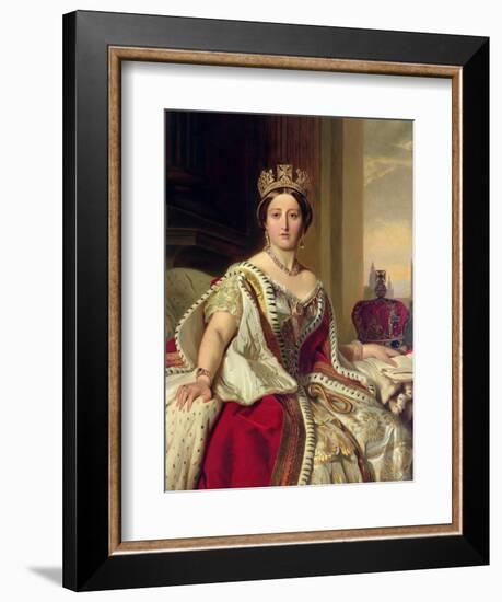 Portrait of Queen Victoria 1859-Franz Xaver Winterhalter-Framed Giclee Print