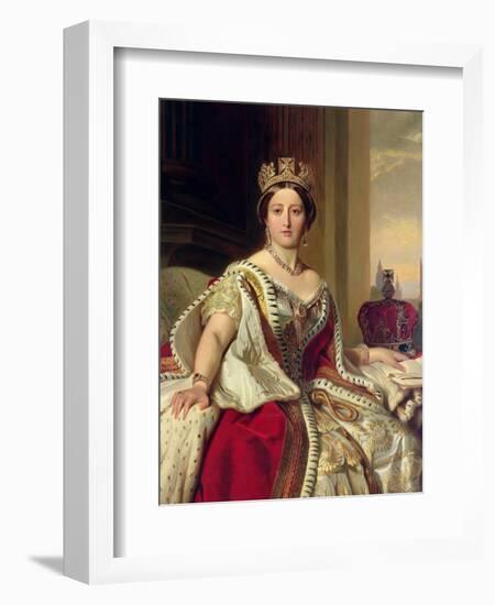 Portrait of Queen Victoria 1859-Franz Xaver Winterhalter-Framed Giclee Print