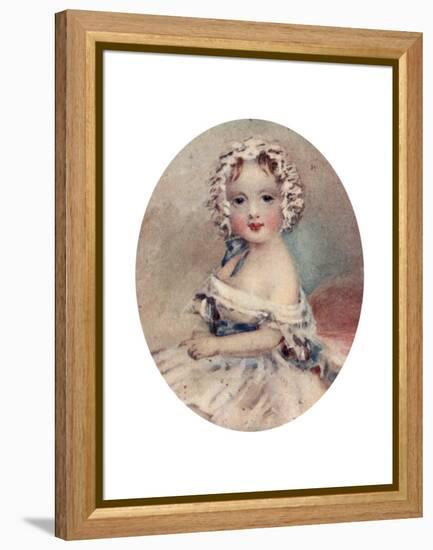 Portrait of Queen Victoria as a Child, 19th Century-null-Framed Premier Image Canvas