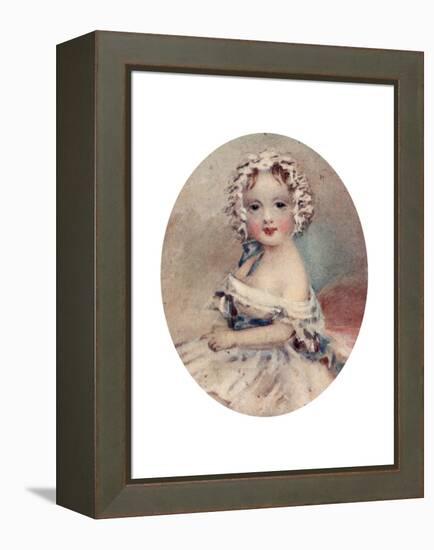 Portrait of Queen Victoria as a Child, 19th Century-null-Framed Premier Image Canvas