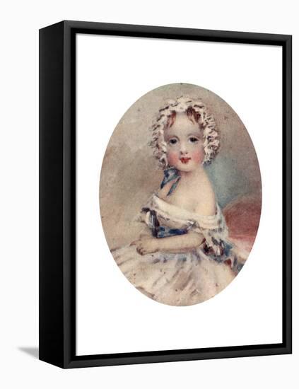 Portrait of Queen Victoria as a Child, 19th Century-null-Framed Premier Image Canvas