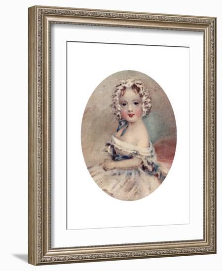 Portrait of Queen Victoria as a Child, 19th Century-null-Framed Giclee Print