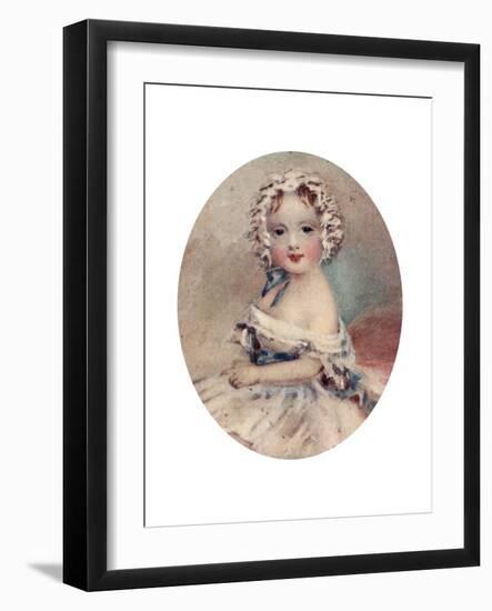 Portrait of Queen Victoria as a Child, 19th Century-null-Framed Giclee Print