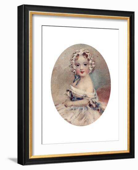 Portrait of Queen Victoria as a Child, 19th Century-null-Framed Giclee Print