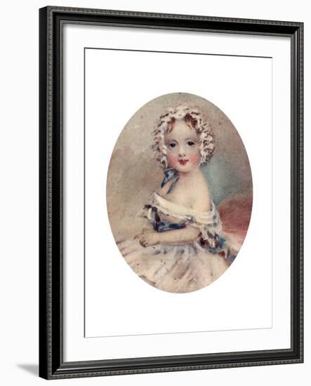 Portrait of Queen Victoria as a Child, 19th Century-null-Framed Giclee Print
