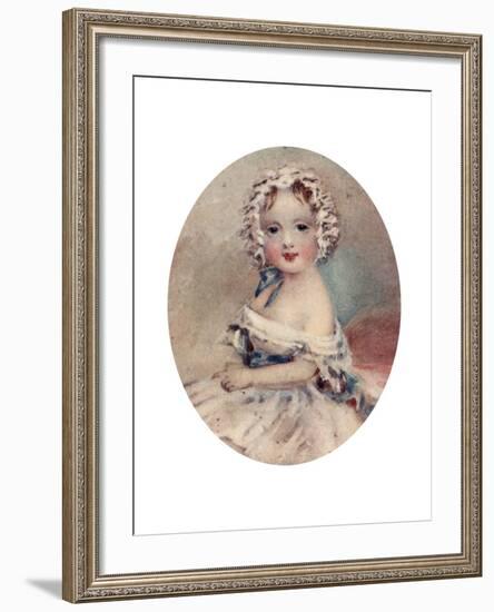 Portrait of Queen Victoria as a Child, 19th Century-null-Framed Giclee Print