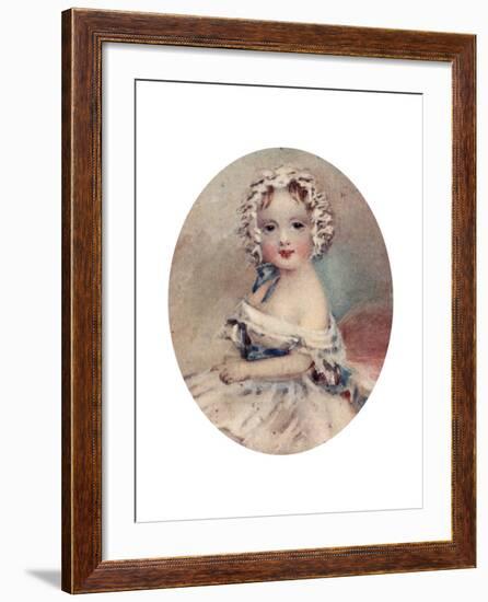 Portrait of Queen Victoria as a Child, 19th Century-null-Framed Giclee Print