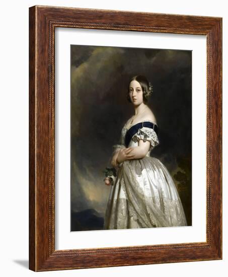 Portrait of Queen Victoria-Franz Xaver Winterhalter-Framed Giclee Print