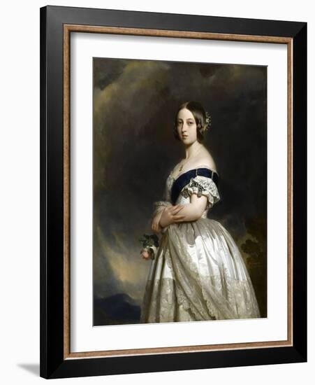 Portrait of Queen Victoria-Franz Xaver Winterhalter-Framed Giclee Print