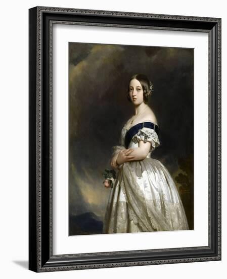 Portrait of Queen Victoria-Franz Xaver Winterhalter-Framed Giclee Print